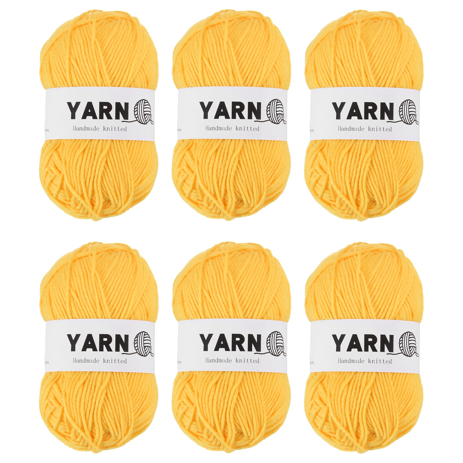 Hilo acrílico amarillo de 4 hebras para tejer amigurumis detallados de croché