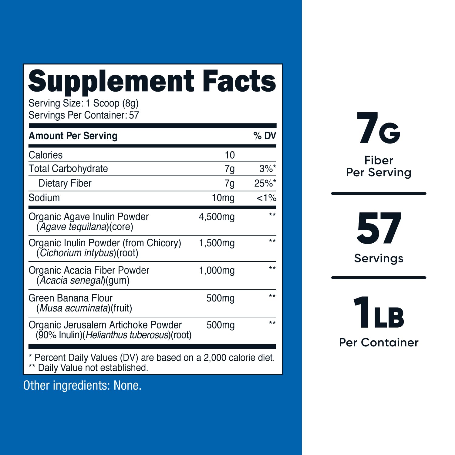 Nutricost Prebiotic Fiber Unflavored (1 Pound) Gluten Free — Amazon image 2