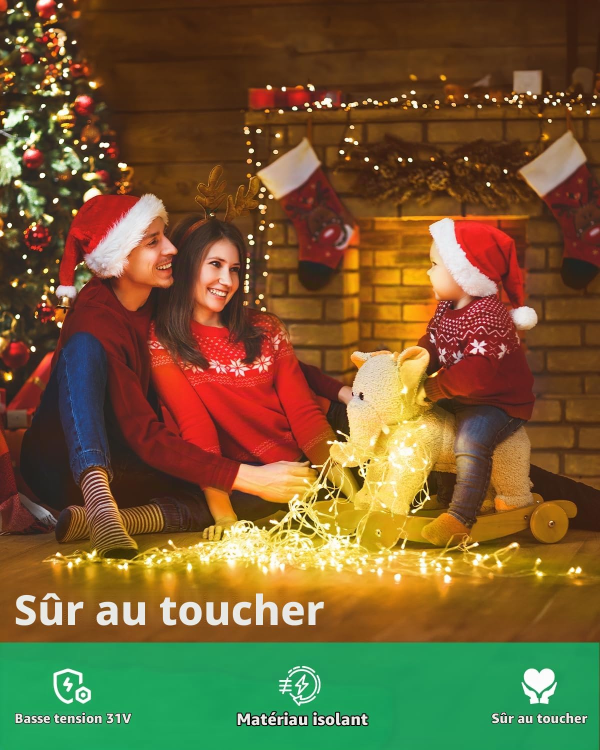 LEDYA Guirlande Lumineuse Exterieure, 30M 1000led Guirlande Lumineuse Sapin de Noel, Etanche à l'eau/8 Modes/Minuterie, Guirlande Lumineuse Chambre Exterieure Noel Rideau