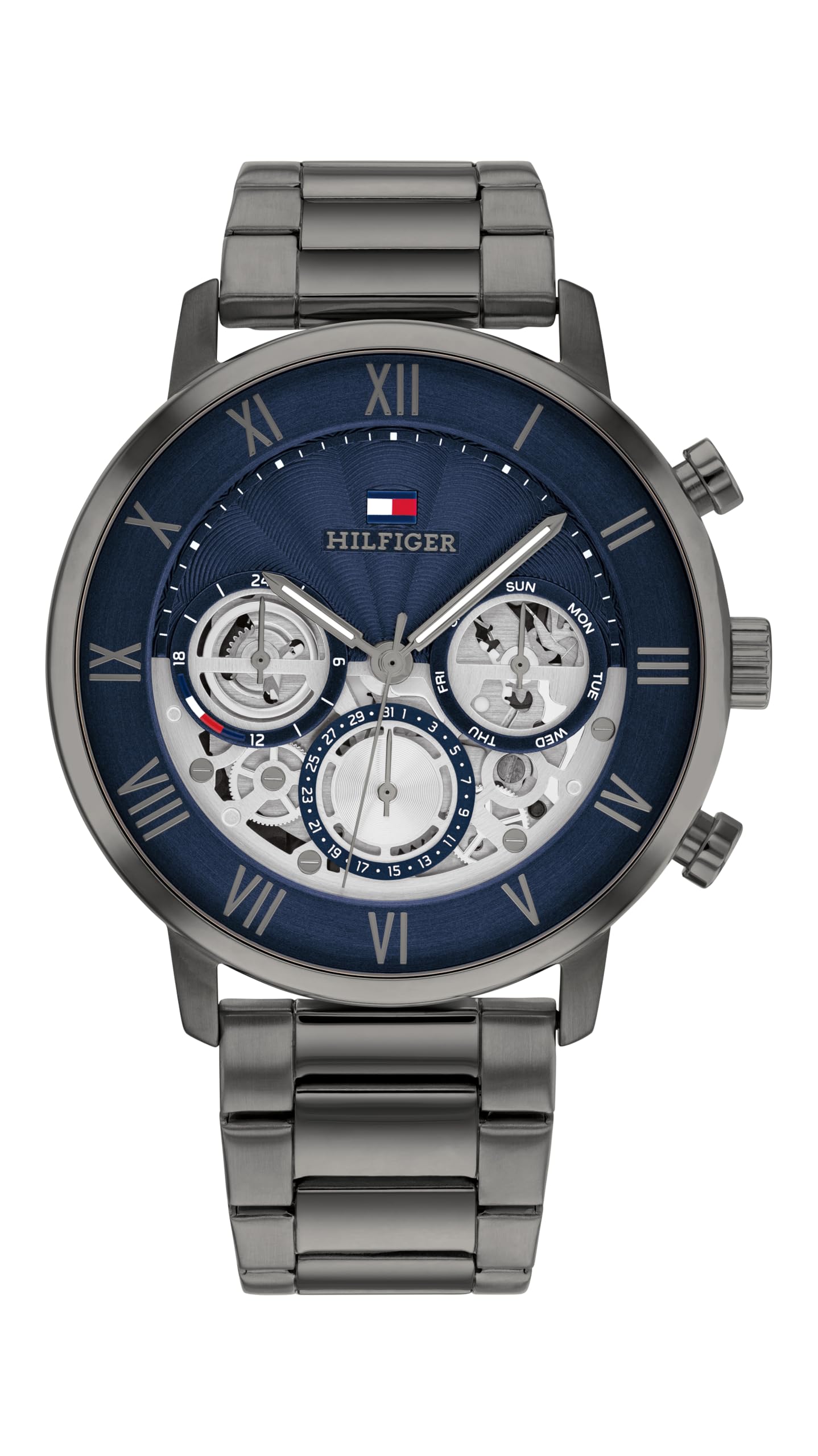 Tommy Hilfiger Analogue Multifunction Quartz Watch for Men with Grey Stainless Steel Bracelet - 1710707