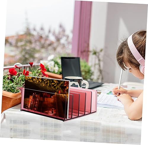 Miniatura 3 de Didiseaon Estante de almacenamiento para libros, sujetalibros decorativos, soporte para registros, libros para decoración, ranura para clasificador