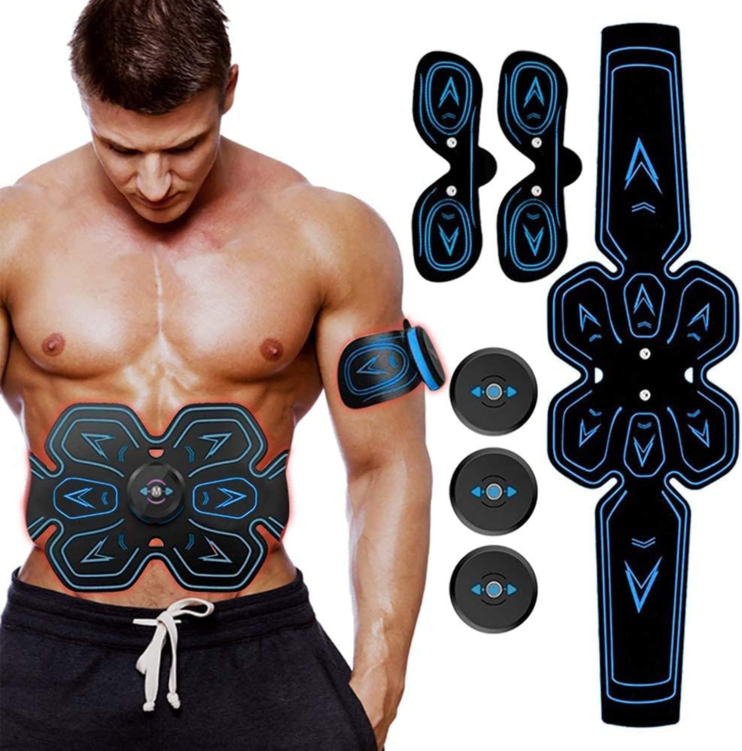 Abs Trainer,Muscle Toner,Abdominal Toning Belts EMS Abs Trainer Body Fitness Trainer Gym Workout And Home Fitness Apparatus ems