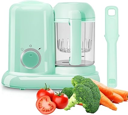 JELLEX Smart 4 in 1 Baby Food Processor with Steamer & Grinder, Multi-Purpose Baby Food Blender for Cooking Healthy Organic Food, Ideal for Baby, BPA Free (Green)