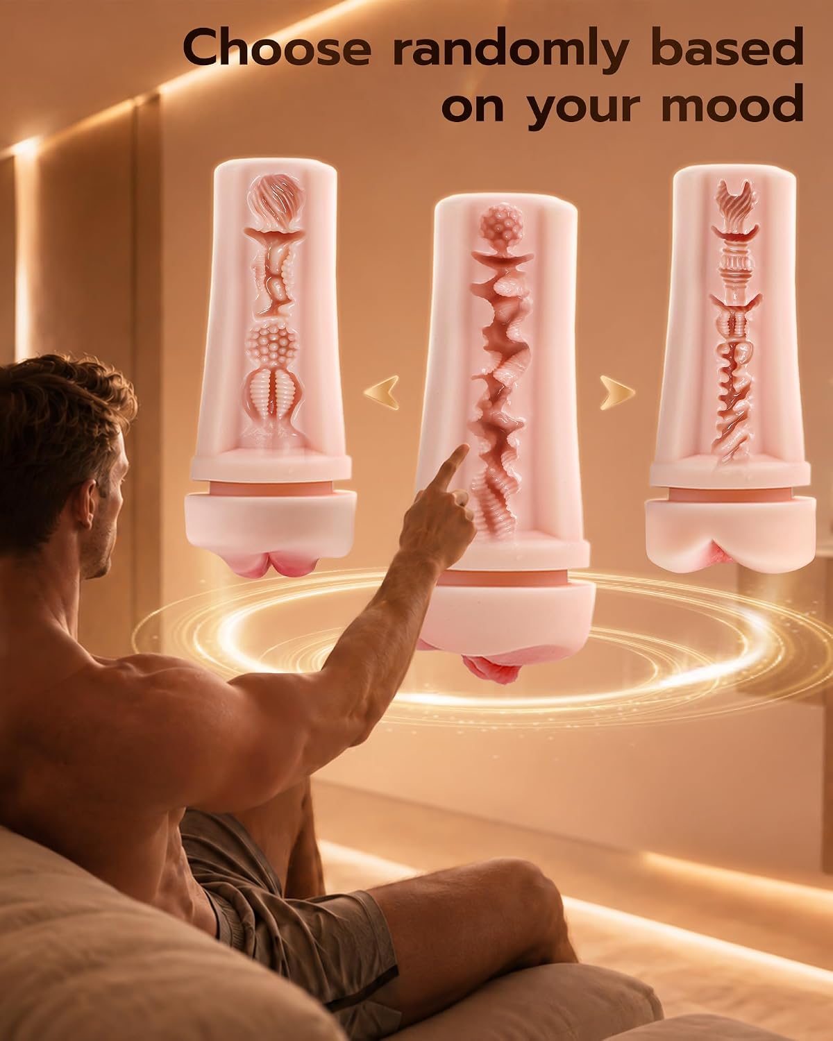 EINSEO Pocket Pussy Male Masturbator with 3 Interchangeable 8in TPE Sleeves