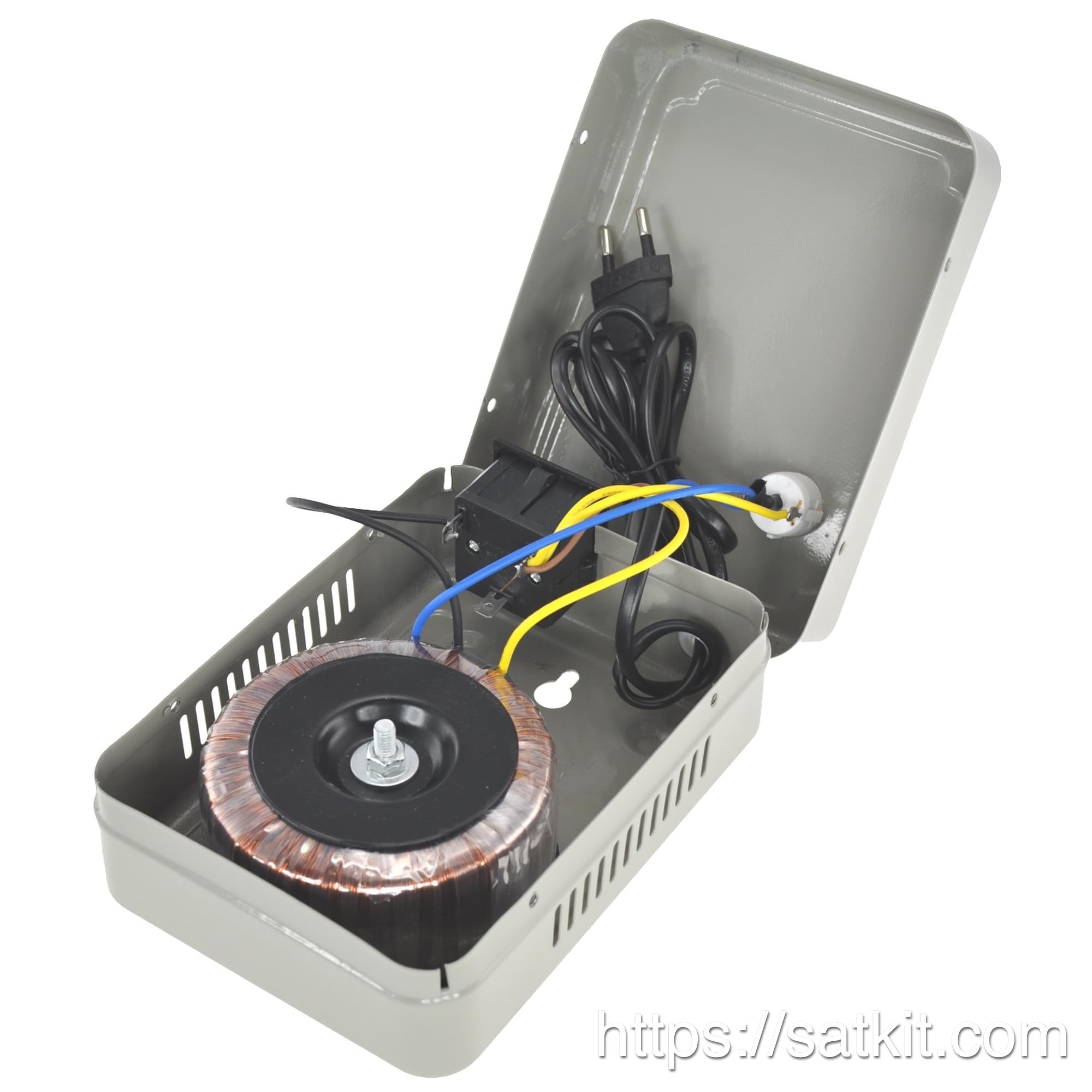 Mlink Transformador de Corriente 220V a 110V 3000W Toroidal Onda Senoidal Pura Carcasa Metálica Enchufe Universal