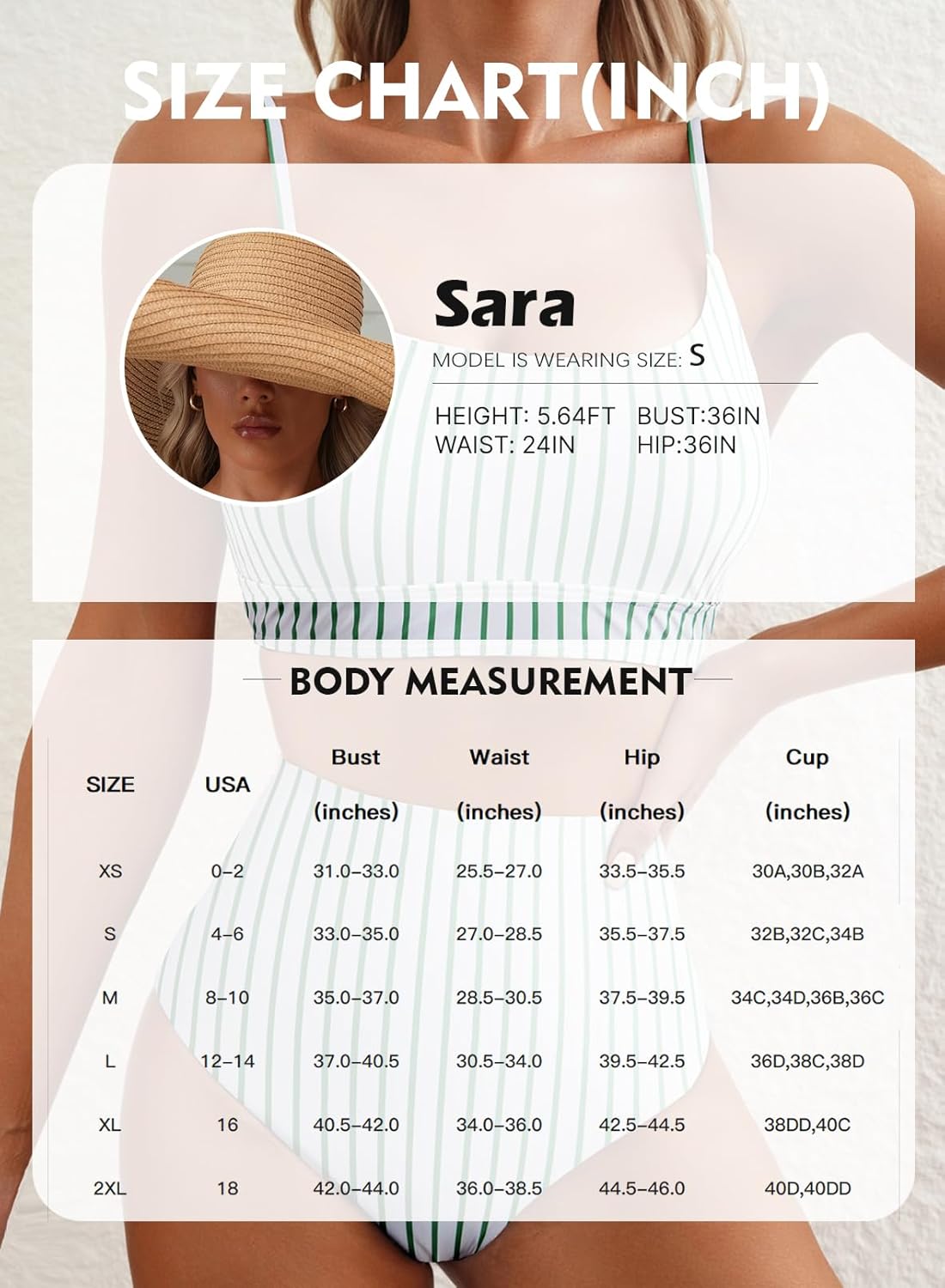 Herseas 2 Piece High Waisted Bikini Set for Women 2026 Spaghetti Straps Swim Top with Reversible Bottom Bathing Suit - Image 6