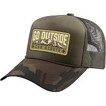 Go Outside! Cub Scouts Mountains Scouting Hiking Trucker Hat with Adjustable Mesh Back