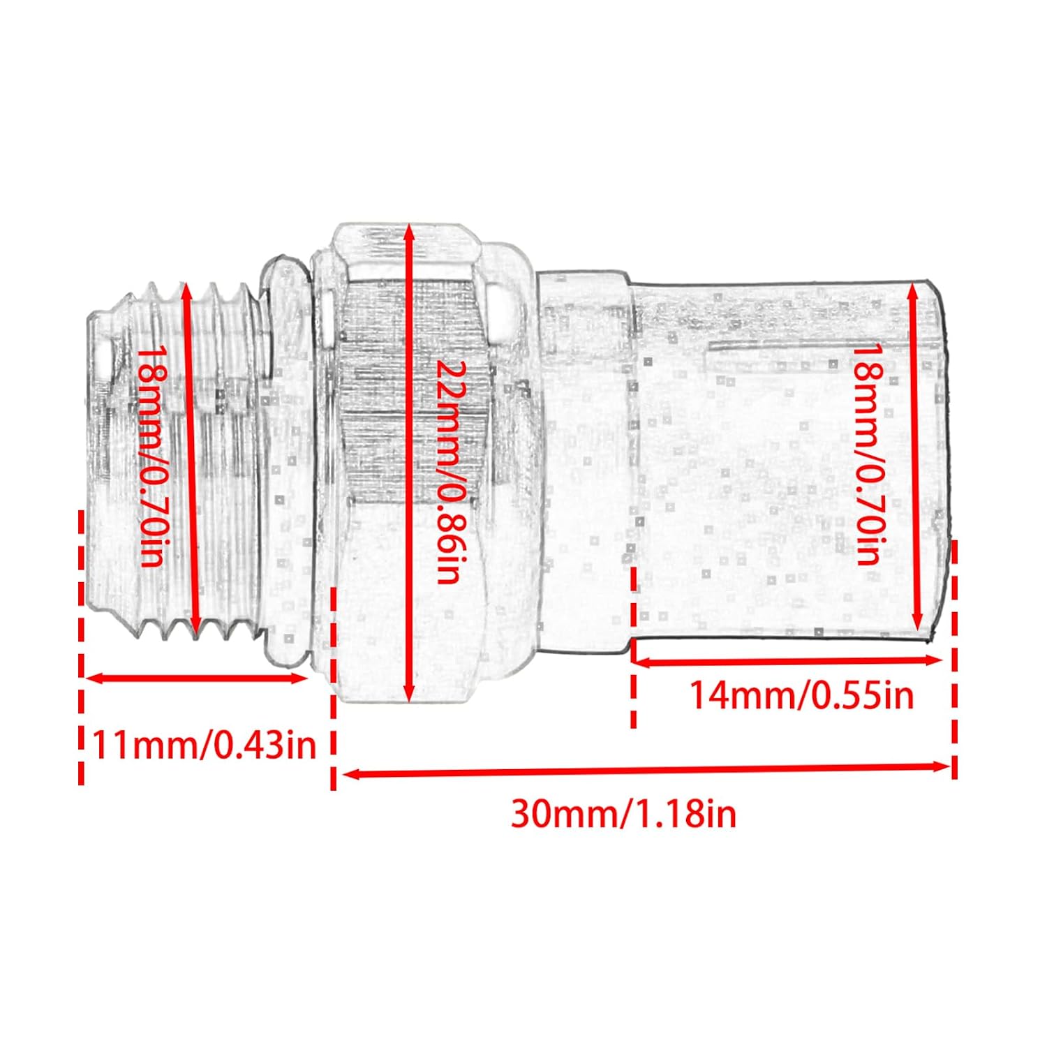 Radiator Fan Switch,Temperature Thermo 85-ON,Compatible with Suzuki Hayabusa GSX1300R 1999-2007,GSX-R600/750/1000,V-Strom DL650/1000 (Replacing OEM Number 17680-33E00,17680-50F10)