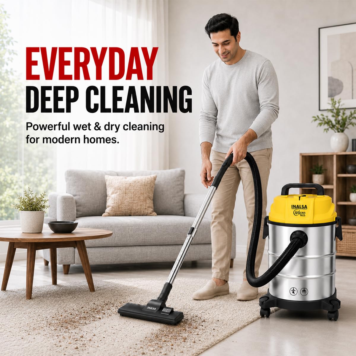 Inalsa Wet & Dry Vacuum - 20L, Powerful Cleaning -11 Inalsa Wet & Dry Vacuum - 20L, Powerful Cleaning -11