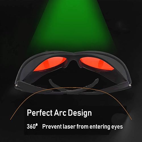 Miniatura 3 de Gafas de seguridad láser de 532 nm OD 6 profesionales de 180 nm-532 nm de longitud de onda violetaazulverde gafas protectoras láser para 405 nm 445