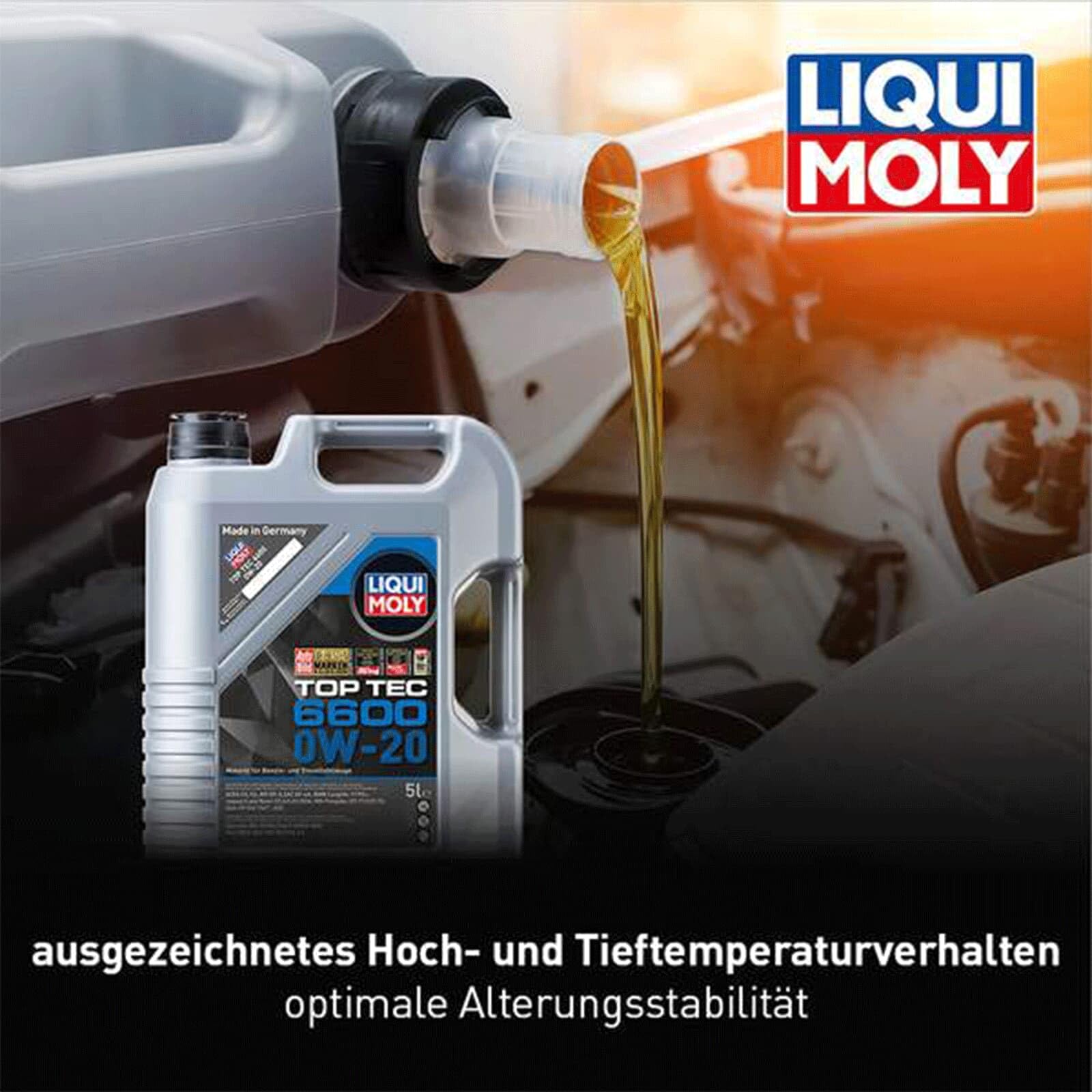 LIQUI MOLY Top Tec 6600 0W-20 | 5 L | Synthesetechnologie Motoröl | Art.-Nr.: 21441
