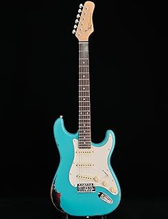 KGD Relic Electric Guitar,Roasted Maple Neck and Rosewood Fingerboard,Bone Nut,6-String Relic Guitar,Professional/Full Size/Electric Guitars for Adults