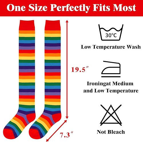 Miniatura 6 de Calcetines altos hasta el muslo para mujer, calcetines por encima de la rodilla, calcetines a rayas, calcetines altos hasta la rodilla, calcetines