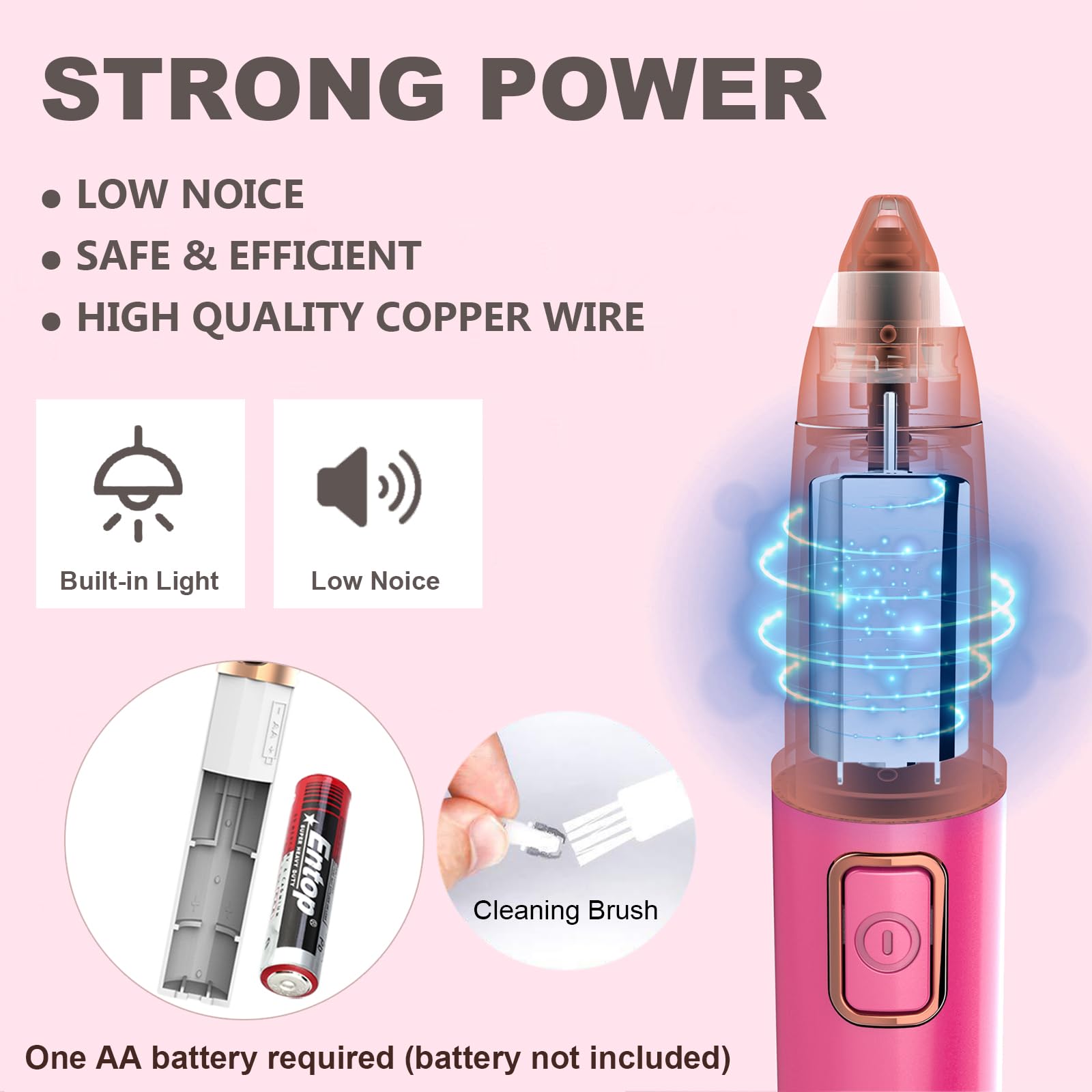 Recortadora de cejas para mujer, maquinilla de afeitar eléctrica con luz LED, indolora y fácil de limpiar, para cejas, cara, nariz, oreja, pelo, barbilla, labios, líneas de bikini y otros detalles,