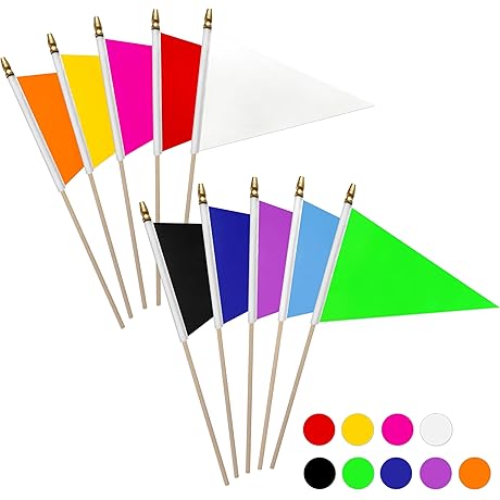 Vibrant Mini Pennant Flag Collection: Unleash Your Creativity with 20 Blank Flags