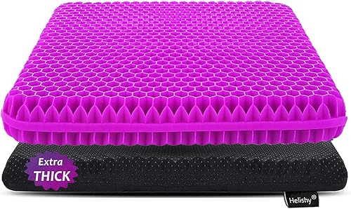 Miniatura 14 de Cojín de gel para sentarse durante mucho tiempo, cojín de gel extra grueso para silla de ruedas, cojines suaves para sillas de oficina, hogar