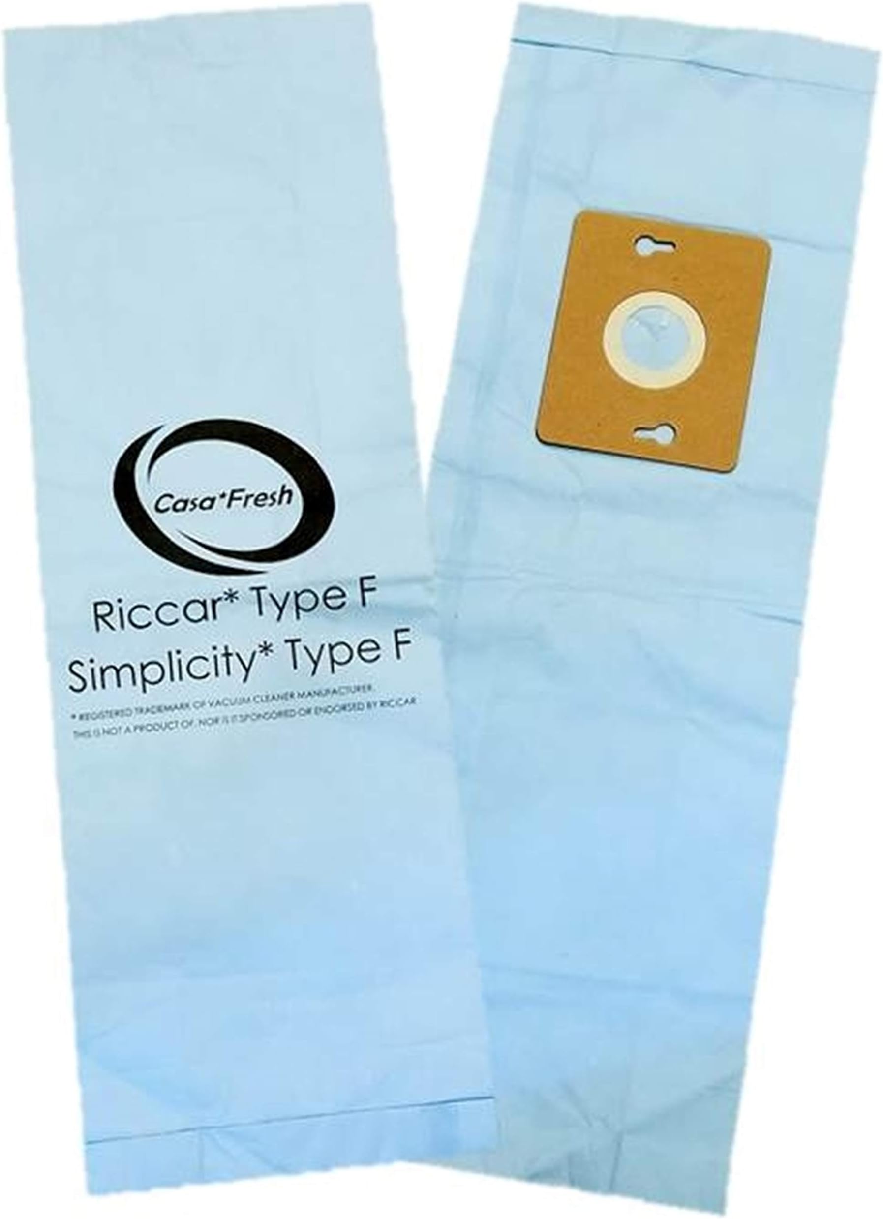 Casa Fresh 6 PK Replacement for Riccar Supralite/Simplicity Freedom Type F Ecopure Vacuum Bags