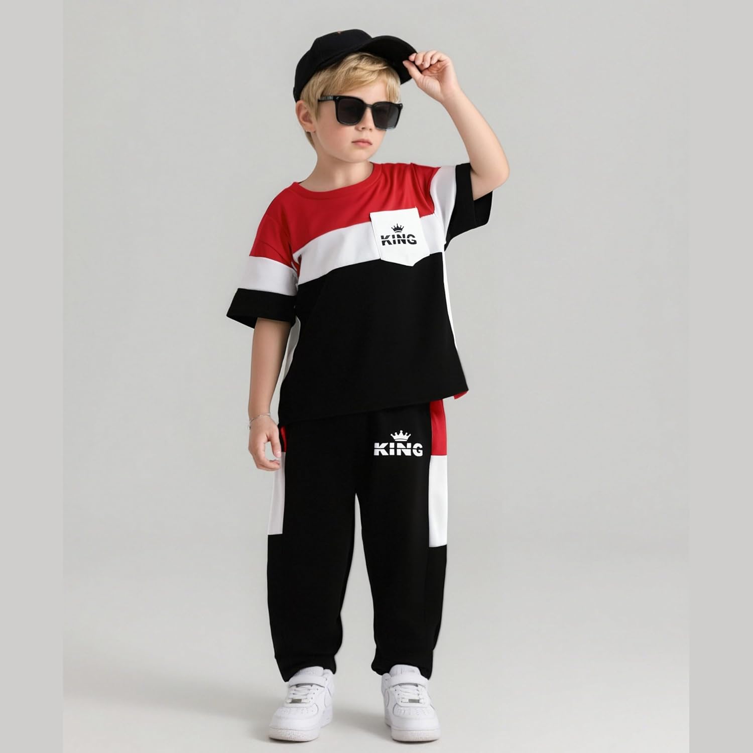 Boys Clothes Size 4-13 Years Short Sleeve T-Shirt & Pants 2-Piece Set Casual Boys Summer Fall Outfits Set - Image 2