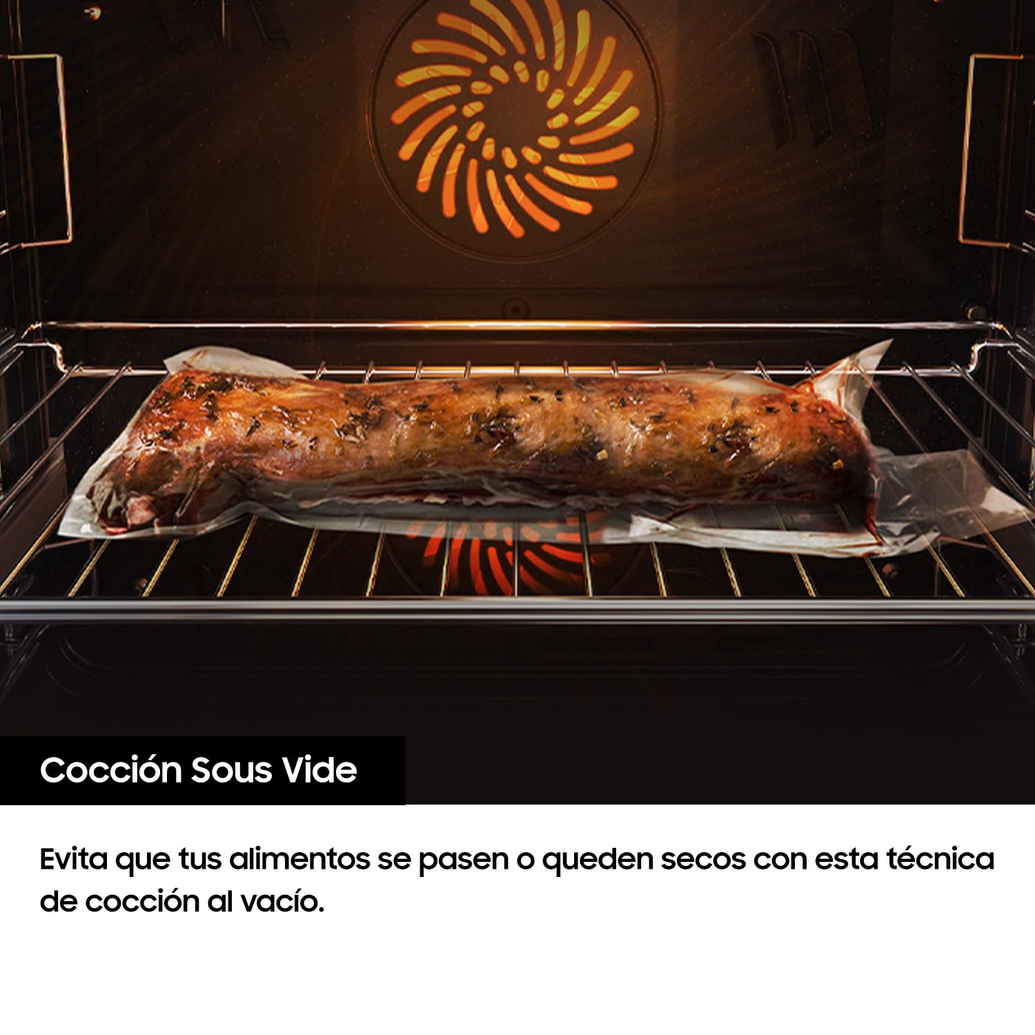 Samsung NV7B4450VAS/U1, Horno Pirolítico 76L, Multifunción, Dual Cook, Negro, Clasificación Energética A+ [Clase de eficiencia energética A+] | Dos cavidades independientes para cocinar dos platos a la vez, Función WiFi con SmartThings, Limpieza pirolític