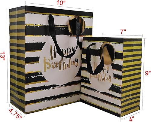 Miniatura 5 de WRAPACK Bolsas de regalo con papel de seda y etiqueta de regalo, tamaño mediano de 9 pulgadas y 13 pulgadas, bolsas de regalo para bautismo de