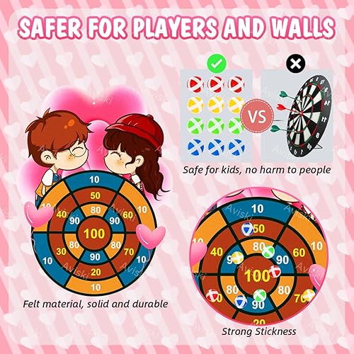 Miniatura 3 de Juego de mesa de dardos para el día de San Valentín, juegos de mesa para fiestas con 12 bolas de palo, juegos al aire libre para niños de 4 a 8