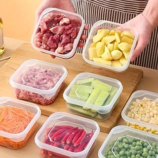 3-Pack 350ml Airtight Food Storage Containers with Lids, BPA-Free Reusable Freezer Containers for Meat & Meal Prep, Stackable Dishwasher Safe Freezer Storage Boxes for Kitchen Organization (3PC 350ML)