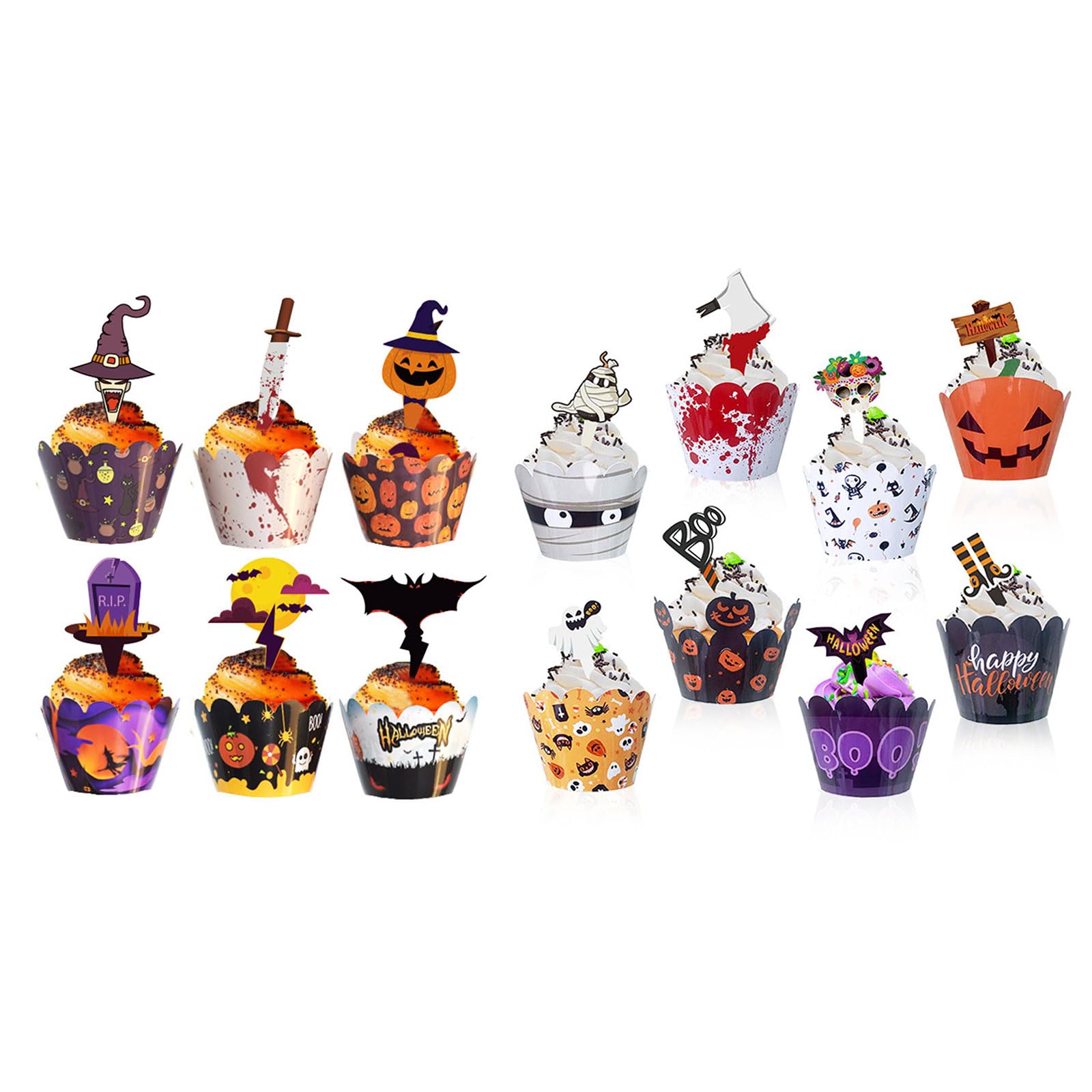 HZBB Kids Friendly Turkey Shape Cupcake Wraps Thanksgiving Paper Baking Accessories for Family Activities Thanksgiving Turkey Cupcake Wraps User Friendly Paper Decorations for Baking Party Supplies