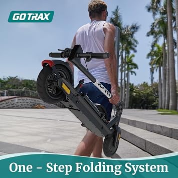 Gotrax Fusion Seat Electric Scooter for Adults, 8.5 Solid Tire Max 14 Miles Range, 15.5/18 Mph 2 Gear Speed Power by 300W Motor, Rear Double Suspension EABS&Disk Brake, Foldable Escooter with Saddle