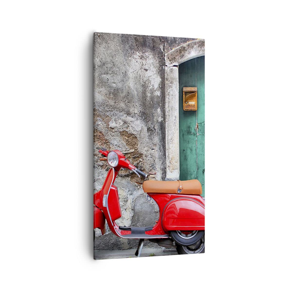 Lienzos decorativos 55x100cm Cuadro Sobre Lienzo Moderno Vertical Scooter transporte italia retro Grande Dormitorio Cuadros Pared Imágenes Cuadros Decoracion Salon Wall Art Prints Decor PA55x100-2571