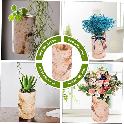 Miniatura 4 de Maceta de madera maciza hecha a mano para corteza de abedul, árbol bonsái, decoración de interiores, decoración del hogar, jardinera de jardín