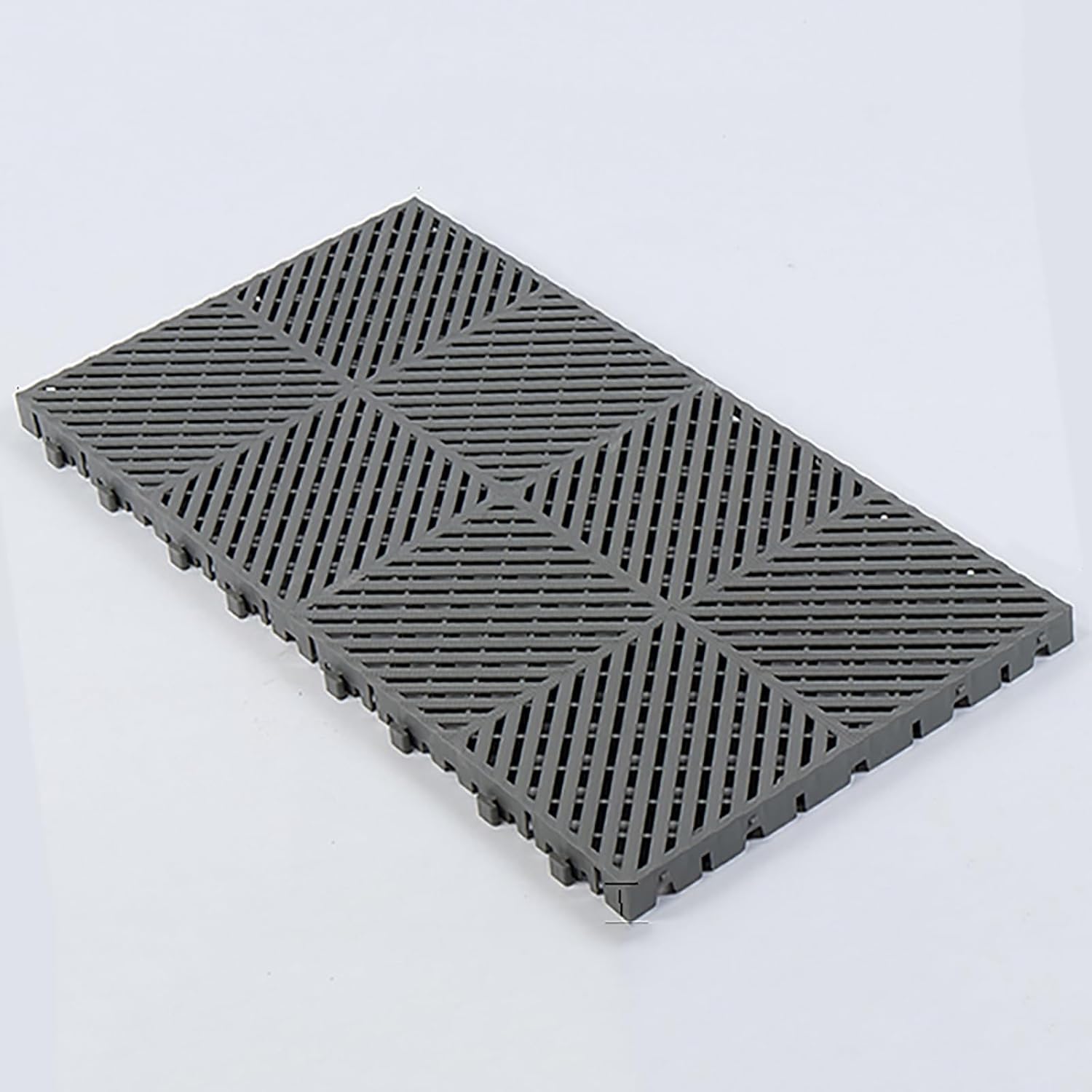 Lightweight Plastic Pallets, Breathable Grid Floor Pallet, Nestable Floor Pallets, Plastic Waterproof Storage Grid Pad, for Garage, Basement, Industrial(Red)