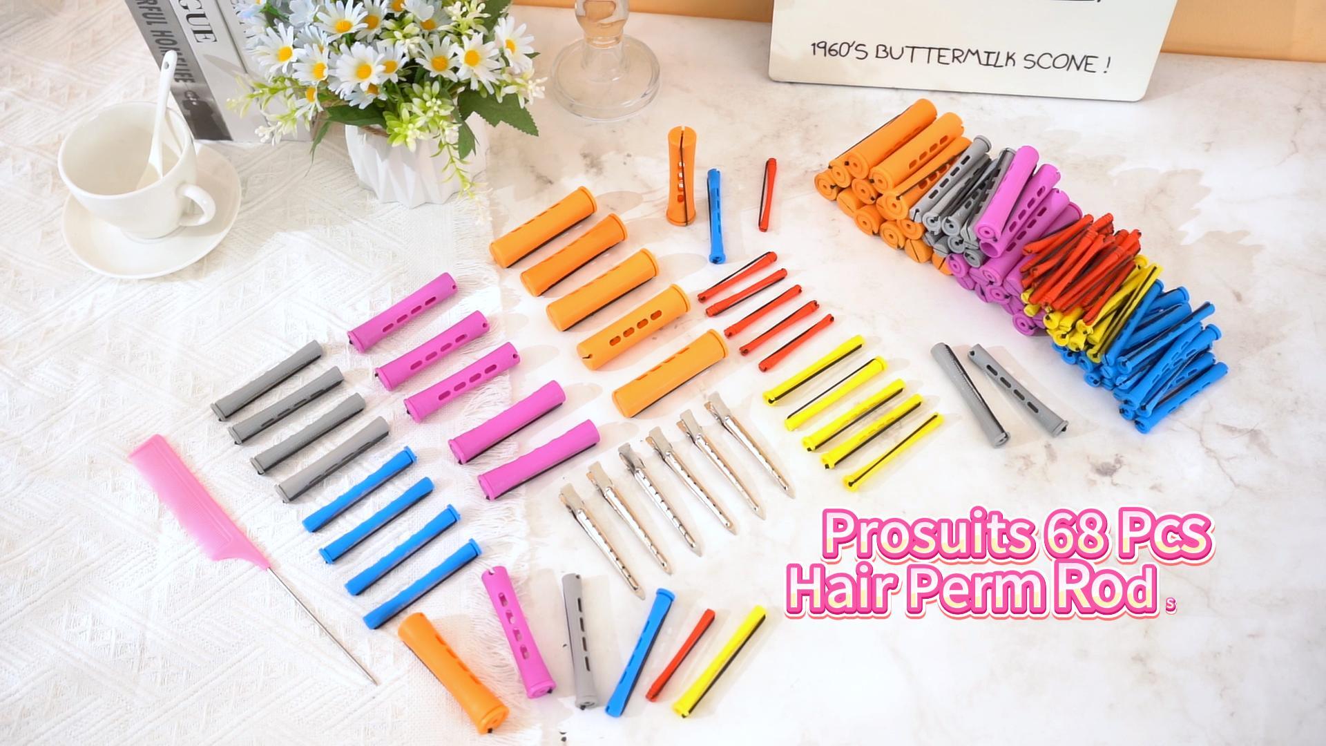 Amazon.com : 68 Pcs Hair Perm Rods Set - 6 Sizes Plastic Cold Wave