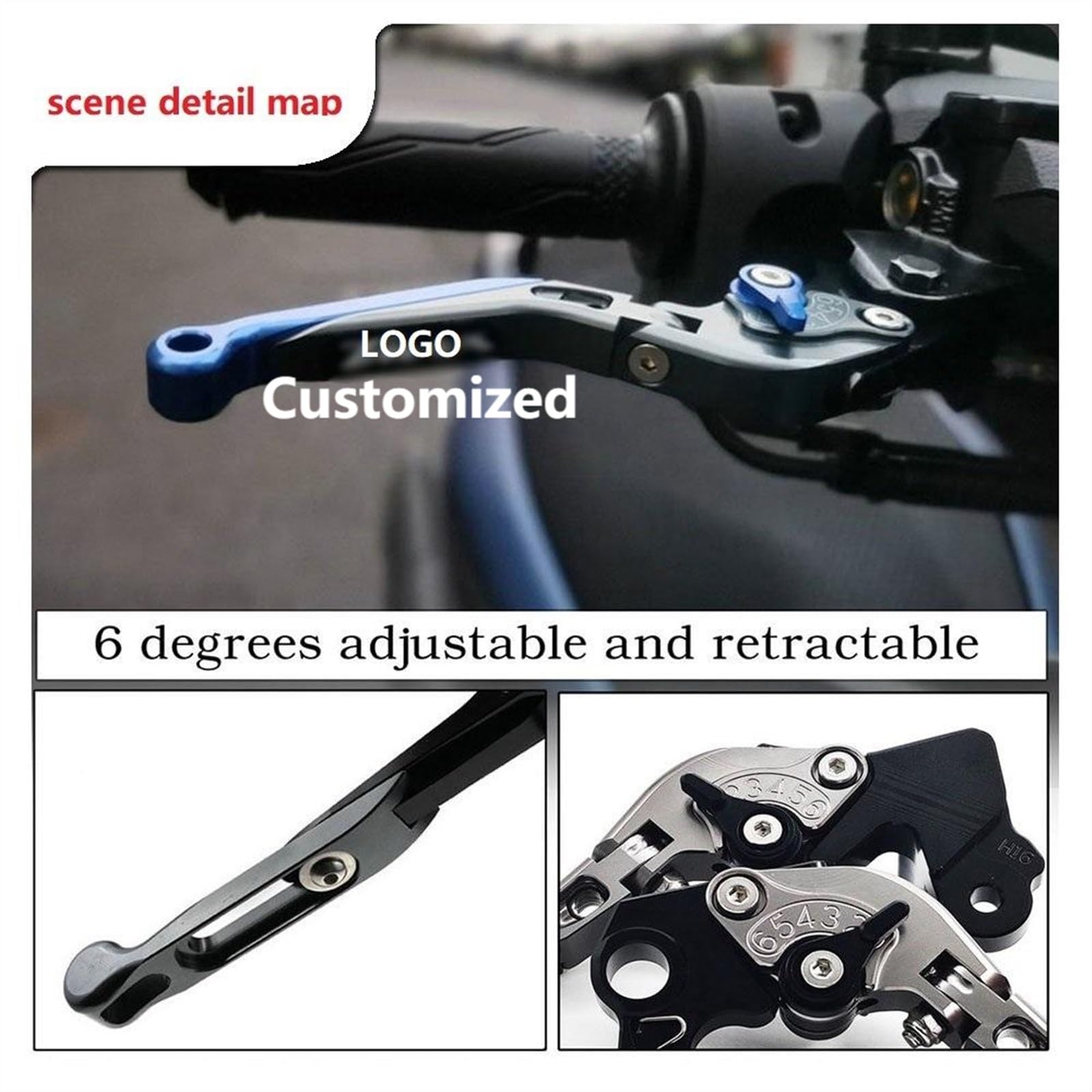INLIMA Leve per Freno e Frizione per Tracer 7/7GT Tracer 7 GT 2021-2023 CNC Pieghevole Allungabile Regolabile Leve Freno Frizione Moto (Color : 8)