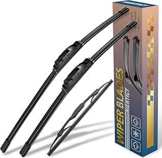 3 wipers Replacement for Cadillac CTS 2010-2014, Windshield Wiper Blades Original Equipment Replacement - 22"/19"/12" (Set of 3) U/J HOOK