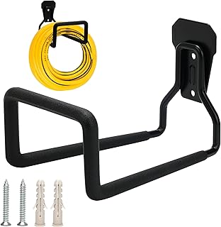 Garden Hose Hanger Wall Mount,JIEJIEGS Heavy Duty Metal Water Hose Holder,Outdoor Garden Hanging Hook Organizer for Garden Hose,Ropes,Expandable Hose,Hose Reel,Pocket Hose,Water Hose,Hydraulic Hose