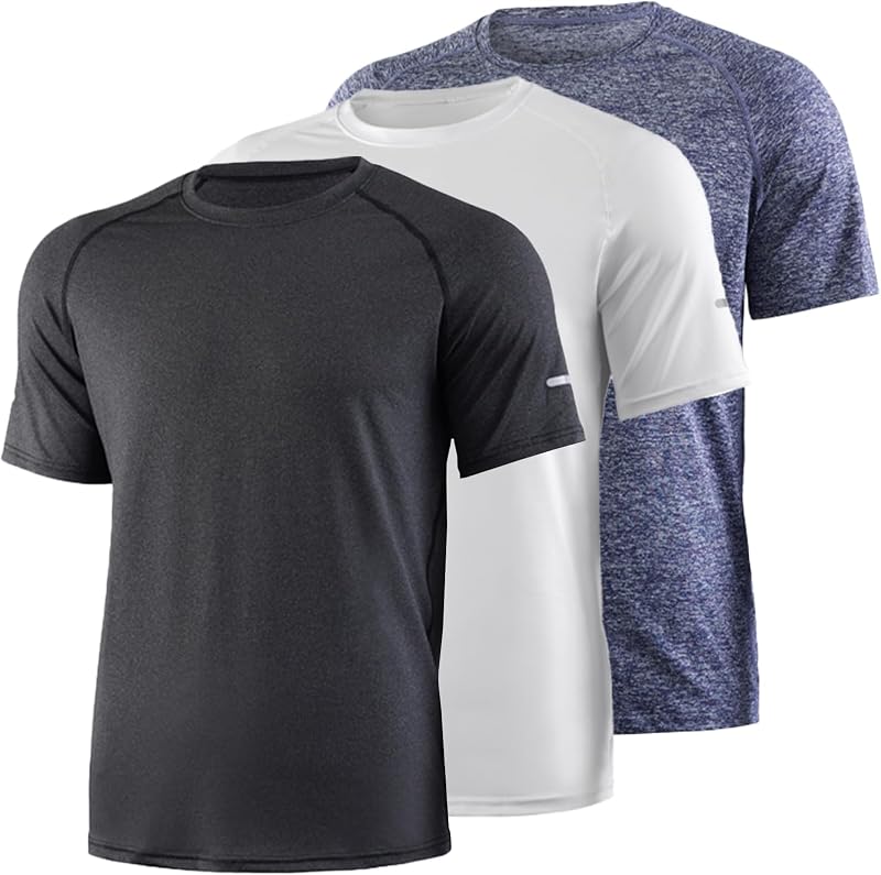 [Ademe] tシャツ メンズ トレーニング 半袖 1/2/3枚組 吸汗速乾 大きいサイズ ストレッチ ランニング ドライtシャツ 無地 スポーツウェア フィットネス 通気性 着心地 クルーネック スポーツシャツ 夏服