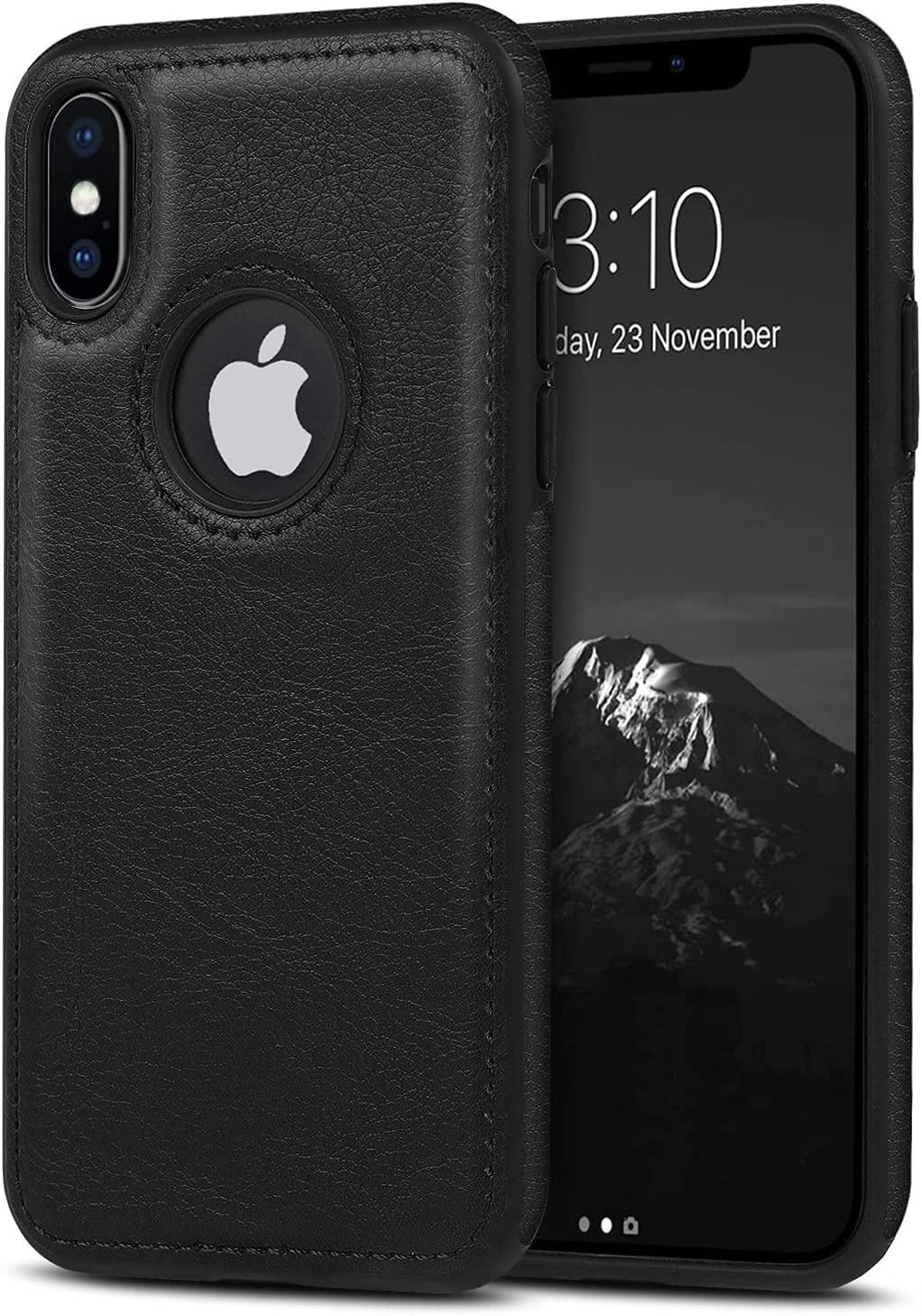 Excelsior Premium PU Leather Back Cover case with 360 Degree Full Body Protection | Shockproof Compatible with Apple iPhone X | Xs (Black) (B0BDXQDJXF) Amazon Price History, Amazon Price Tracker
