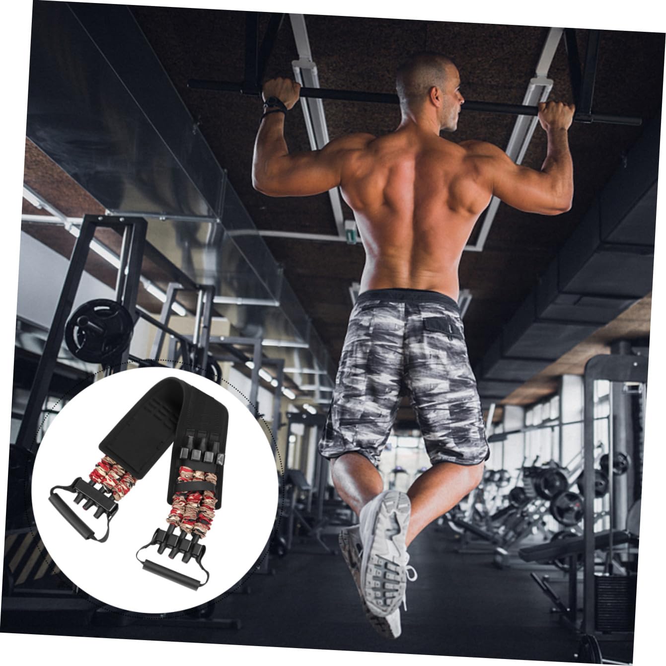BESTonZON Fascia Elastica per Allenamento Muscoli Pettorali Nastro di Resistenza in Nailon, Sottile e Cintura Imbottita per Esercizi di Espansione Toracica e Fitness