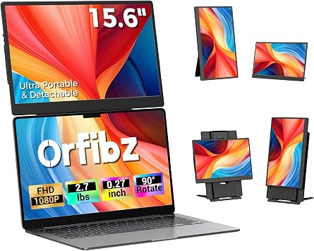 32% off: 15.6” Laptop Screen Extender, 5 Modes & 360° Rotating Portable Monitor