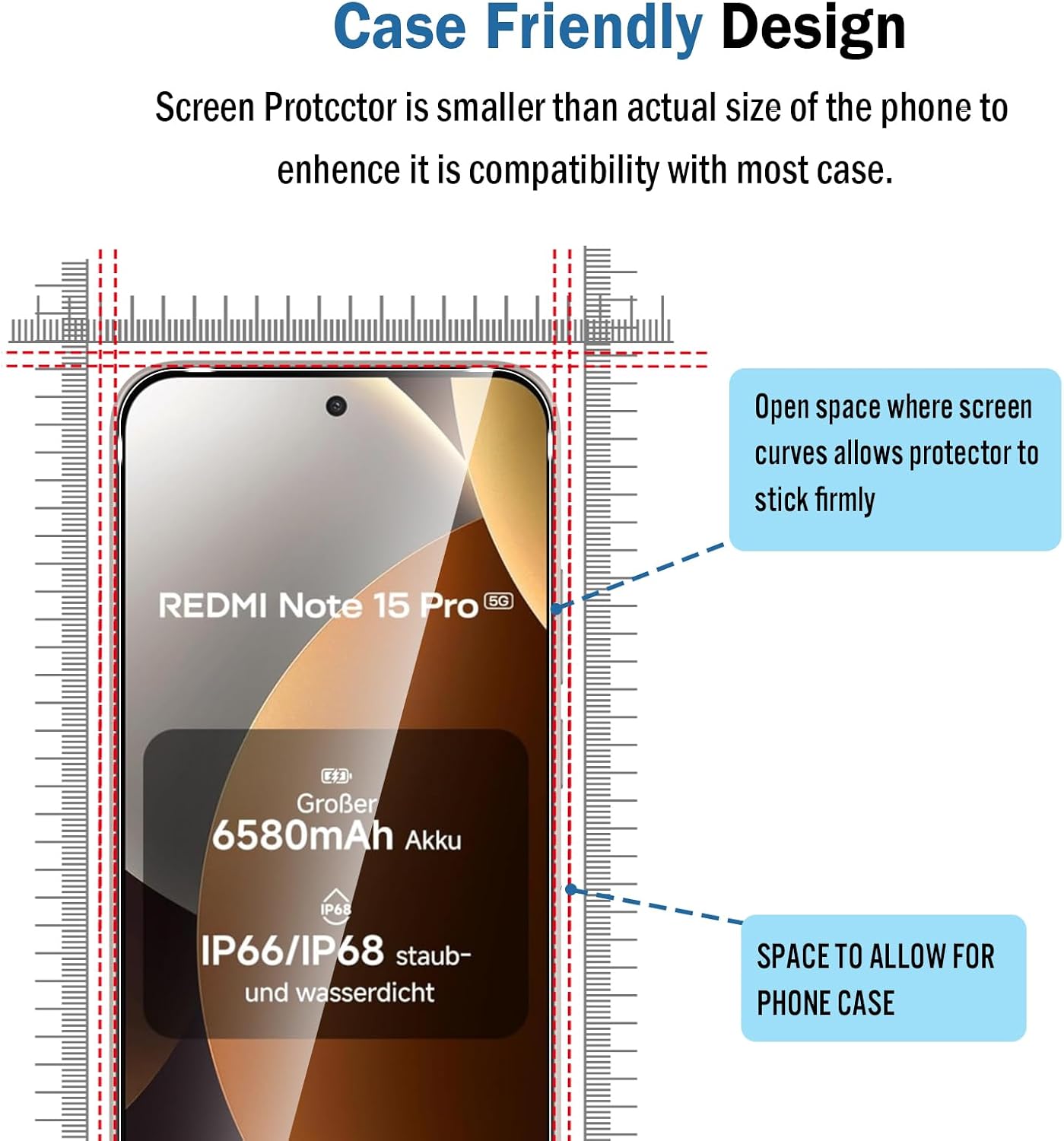 2+2 Pack for Xiaomi Redmi Note 15 Pro 5G Screen Protector with Camera Lens Protector,9H Tempered Glass Film,HD Clear Scratch Resistant,Bubble-Free for Redmi Note 15 Pro 5G Screen Protector