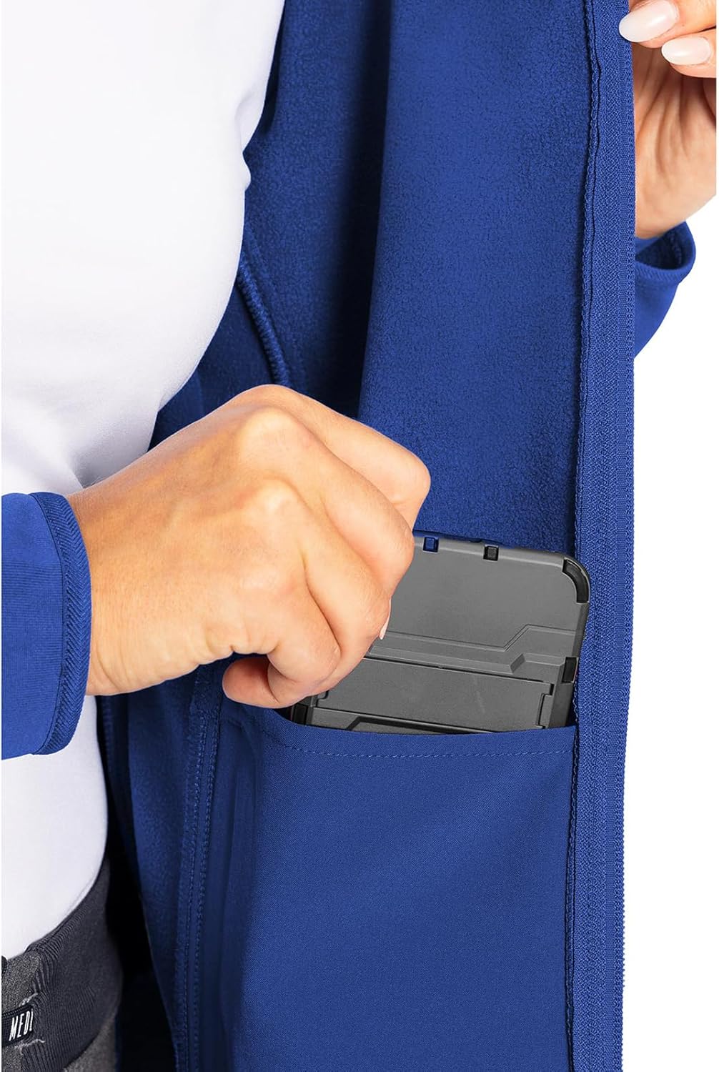 Med Couture Women's Performance Fleece Jacket with 4 Pockets and 2-Way Stretch - MC8684 - Image 2