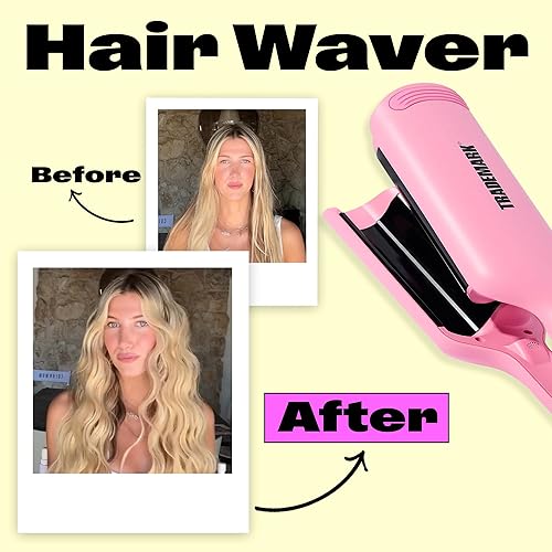 Miniatura 7 de Trademark Beauty Babe Waves X 2 barriles rizadores de pelo rizador rosa