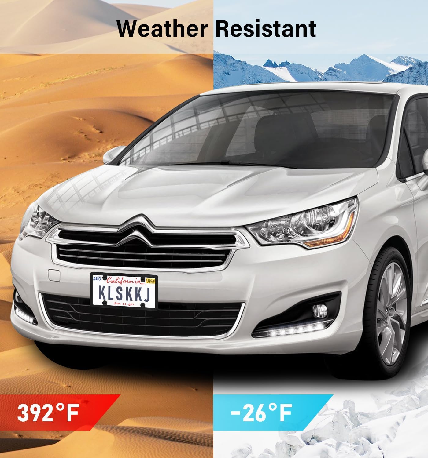 2 Pack Clear License Plate Covers and Frames, License Plate Protector Unbreakable Plastic Shields Tag Holder Fits Standard US Plates with Screws Caps - Image 8