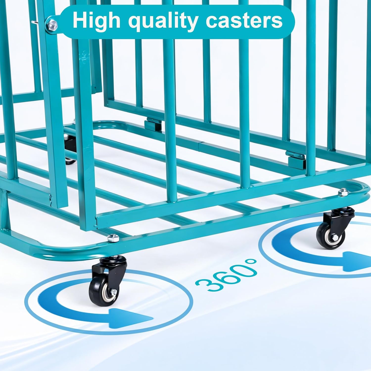 Folding Ball Storage Rack Ball Storage Cage with Wheels and Lid Sports Equipment Organizer for Garage Kindergarten