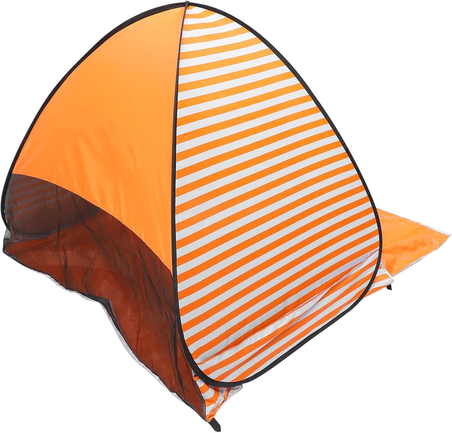 Quick Opening Camping Tent with Striped Pattern UPF Sun Protection Travel Shelter for Persons Lightweight Pop-up Tent for Beach Picnic Outdoor Hiking
