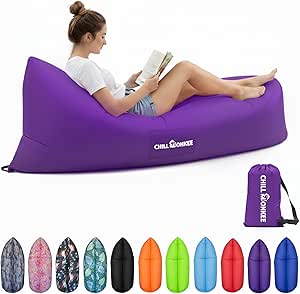Portable Inflatable Lounger for Beach & Camping – Self-Inflating Air Couch, Beach Sofa, and Outdoor Lounge Chair