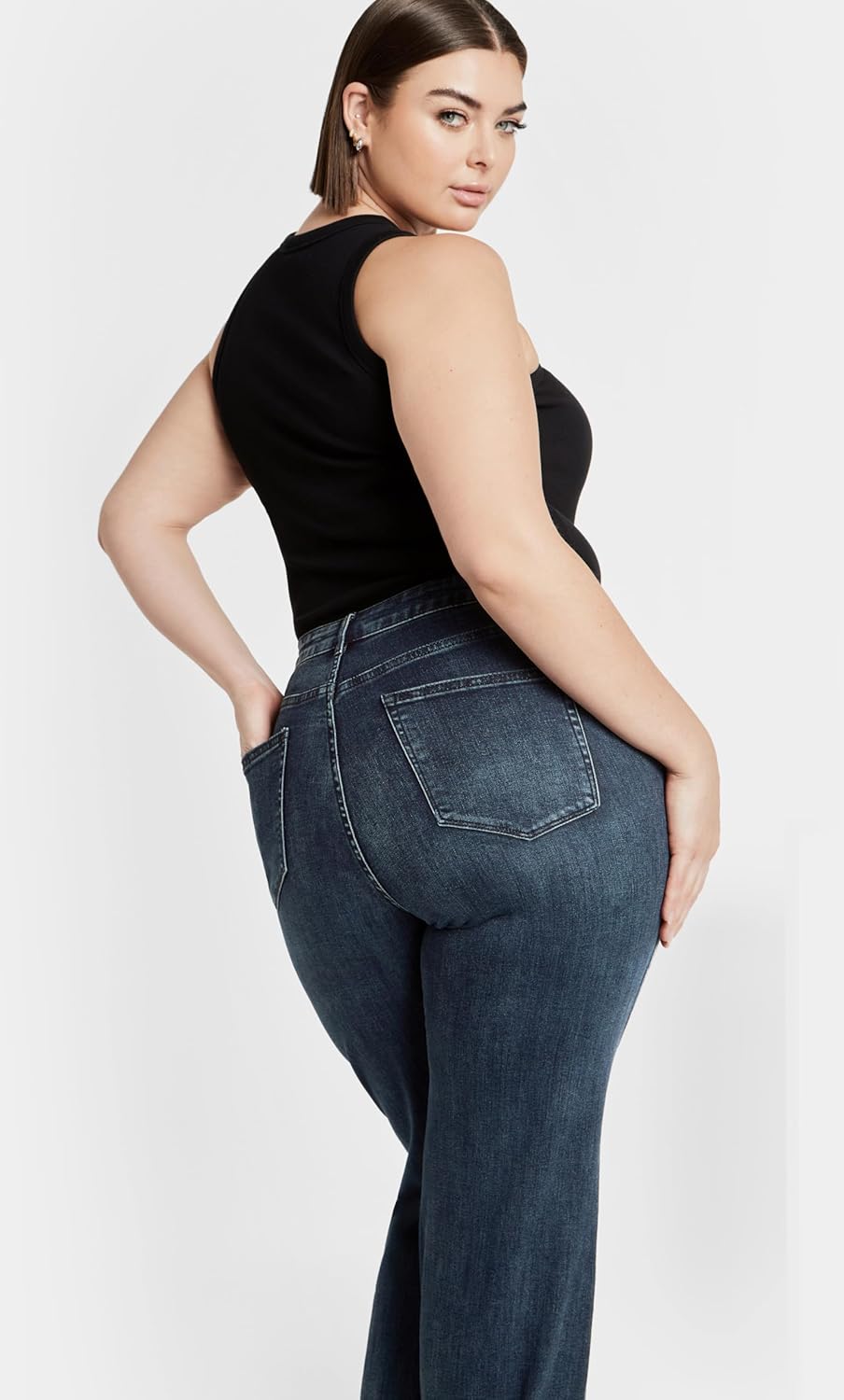 City Chic Women's Plus Size Harley Ivy Straight Jean - Image 4