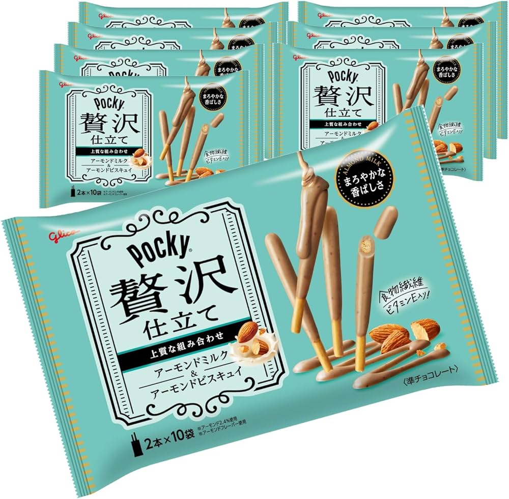 Amazon.co.jp: ポッキー 贅沢仕立て(アーモンドミルク) 20本×7個 江崎