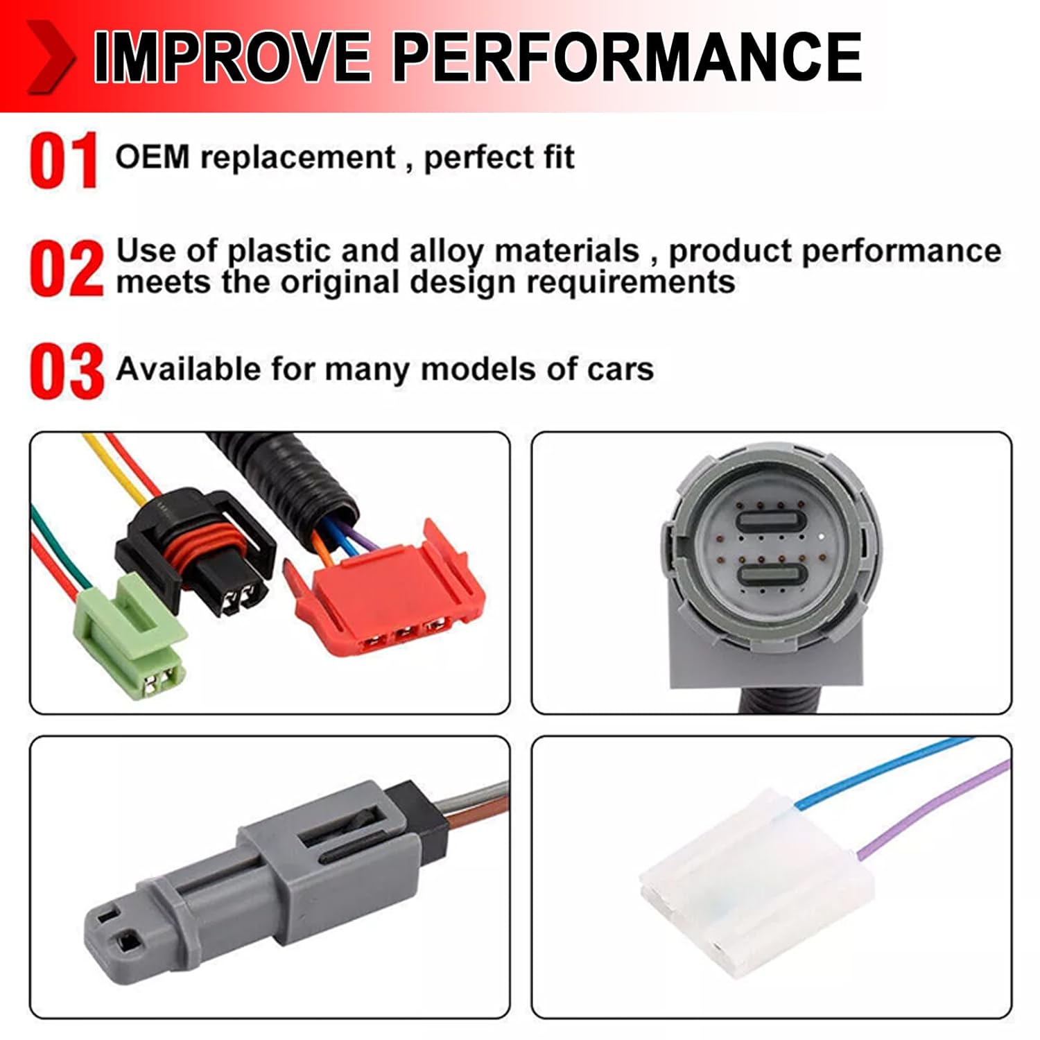 4L80E Transmission Internal Wire Harness with Temp Sensor, Compatible with 1991-2003 GM 4L80E 4L85E MT1 MN8 Transmission Replace 24222798, 350-0032, 24241218
