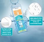 Support d'étiquette de bagage de croisière 8 pcs, pour essentiels de navire, compatible avec toutes les compagnies, étiquettes en PVC transparentes avec fermeture éclair & boucles en acier pour valises de voyage